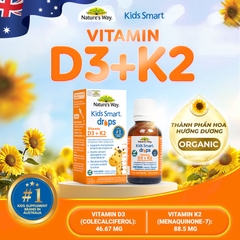 Siro D3 K2 Cho Bé Nature's Way Vitamin D3 K2 Organic (11ml)