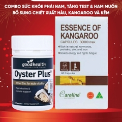 Combo Sinh Lực Phái Nam: Hàu Oyster Goodhealth và Kangaroo Careline