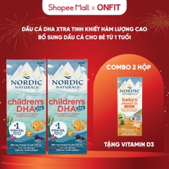 Combo Nordic Naturals 2 Hộp Children's DHA Xtra và 1 Hộp Vitamin D3