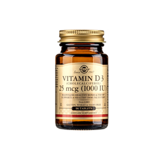 Thực phẩm bảo vệ sức khỏe Solgar Vitamin D3 25 mcg (1000 IU) Hỗ trợ tăng cường hấp thu canxi (Chai 90 viên)