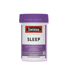 Viên uống SWISSE Ultiboost Sleep Hỗ trợ giấc ngủ, giúp giảm căng thẳng thần kinh (Hộp 60 viên)