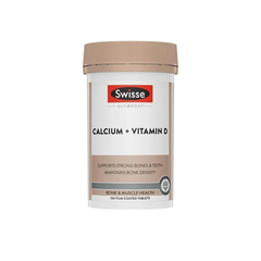 Viên uống SWISSE Ultiboost Calcium + Vitamin D giúp hỗ trợ giảm nguy cơ loãng xương (Hộp 150 viên)
