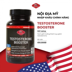 Viên uống Olympian Labs Testosterone Booster hỗ trợ tăng cường sinh lực nam giới (60 viên)