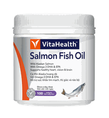 Viên Dầu Cá Hồi VitaHealth Salmon Fish Oil (100 Viên)