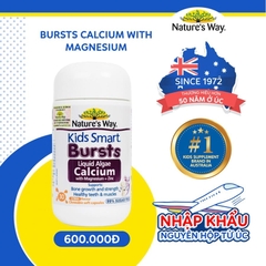Nature's Way Kids Smart Bursts Liquid Algae Calcium With Magnesium + Zinc 30 viên