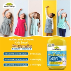 Nature’s Way Kids Smart Vita Gummies Calcium + Vitamin D 60 Viên
