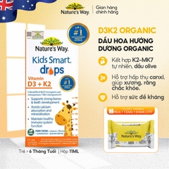 Siro Vitamin D3 K2 Cho Bé Nature's Way Vitamin D3 K2 Organic (11ml)