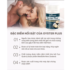 Viên Tăng Cường Sinh Lực Phái Nam Oyster Plus Goodhealth (60 viên) Bổ Sung Hàu và Kẽm