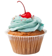 Bánh red sugar flower cupcakes
