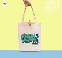 Túi tote vải canvas Lợn Ăn Cây Dáy