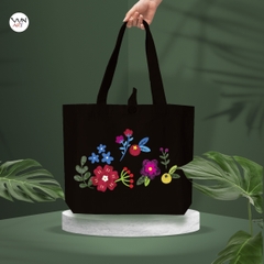 Túi Tote vải canvas hình hoa