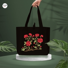 Túi Tote vải canvas hình hoa