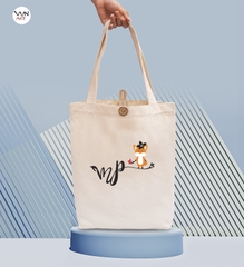 Túi Tote vải canvas hình chú Sóc nhỏ