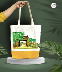 Túi Tote vải canvas Cổng làng