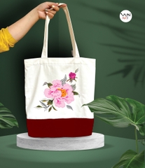 Túi Tote vải canvas hoa