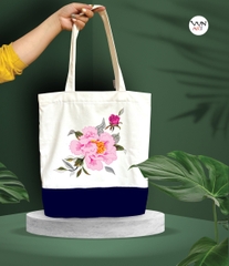 Túi Tote vải canvas hoa