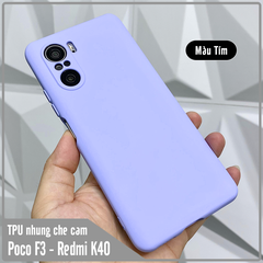 Ốp lưng cho Xiaomi Poco F3 - Redmi K40, nhựa TPU dẻo màu lót nhung che camera