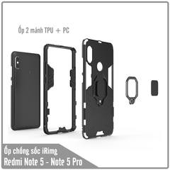 Ốp lưng dùng cho máy Xiaomi Note 5/ Note 5 Pro iRON - MAN IRING Nhựa PC cứng viền dẻo chống sốc