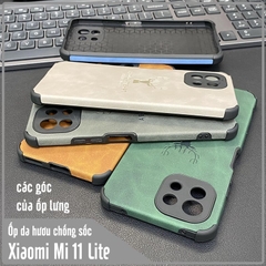Ốp lưng cho Xiaomi Mi 11 Lite 4G - 5G da hươu 4 góc chống sốc