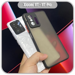 Ốp lưng cho Xiaomi 11T - 11T Pro nhám viền màu che camera