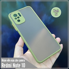 Ốp lưng cho Xiaomi Redmi Note 10 - Note 10S nhám viền màu che camera