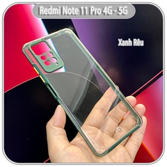 Ốp Lưng cho Xiaomi Redmi Note 11 Pro 4G 5G / Note 12 Pro 4G - PC Trong Suốt Viền Màu Mỏng ,Che Camera