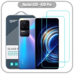 Bộ 2 miếng kính cường lực Gor cho Xiaomi Redmi K50 - K50 Pro, trong suốt ko full 2.5D