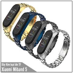 Dây kim loại bản lớn TF cho Xiaomi Miband 3/4/5/6 hãng Mijobs