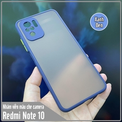 Ốp lưng cho Xiaomi Redmi Note 10 - Note 10S nhám viền màu che camera