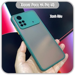 Ốp lưng cho Xiaomi PocoPhone M4 Pro 4G nhám viền màu che camera