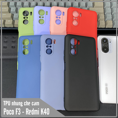 Ốp lưng cho Xiaomi Poco F3 - Redmi K40, nhựa TPU dẻo màu lót nhung che camera