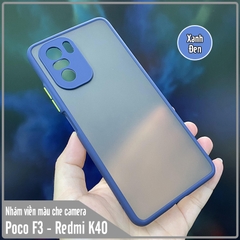 Ốp lưng cho Xiaomi Poco F3 - Redmi K40 nhám viền màu che camera