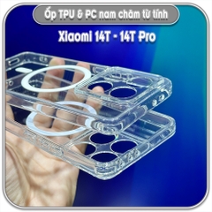 Ốp TPU+PC mỏng cho Xiaomi 14T - 14T Pro, có nam châm sạc từ tính