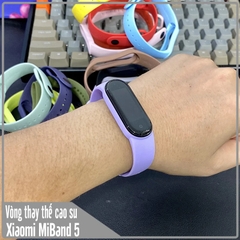 Dây cao su thay thế cho Xiaomi Miband 7 - Miband 5 - Miband 6 trơn nhiều màu hãng Mijobs