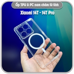 Ốp TPU+PC mỏng cho Xiaomi 14T - 14T Pro, có nam châm sạc từ tính