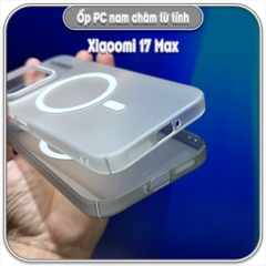 Ốp PC mỏng cho Xiaomi 17 Max, có nam châm sạc từ tính