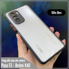 Ốp lưng Xiaomi Poco F3 - Redmi K40 trong viền màu che camera 4 Góc chống sốc