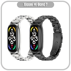 Dây kim loại bản lớn cho Xiaomi Miband 7 Mijobs Metal Strap Plus