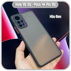 Ốp lưng cho Xiaomi Redmi Note 11S 5G - Poco M4 Pro 5G nhám viền màu che camera