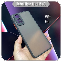 Ốp lưng cho Xiaomi Redmi Note 11 - 11S 4G nhám viền màu che camera