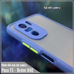 Ốp lưng cho Xiaomi Poco F3 - Redmi K40 nhám viền màu che camera