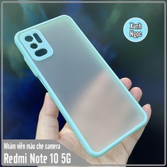 Ốp lưng cho Xiaomi Redmi Note 10 5G - Poco M3 Pro nhám viền màu che camera