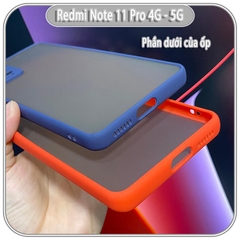 Ốp lưng cho Xiaomi Redmi Note 11 Pro 4G - 5G - Note 12 Pro 4G, nhám viền màu che camera