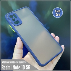 Ốp lưng cho Xiaomi Redmi Note 10 5G - Poco M3 Pro nhám viền màu che camera