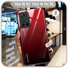 Ốp lưng cho Xiaomi Redmi Note 11S 5G - Poco M4 Pro 5G gương cứng 2 màu Gradient Ver 2 , viền TPU dẻo đen