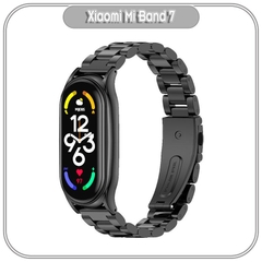 Dây kim loại bản lớn cho Xiaomi Miband 7 Mijobs Metal Strap Plus