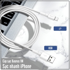 Cáp sạc nhanh Baseus Mini White 1M 2.4A dùng cho iPhone - iPad