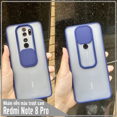 Ốp lưng Xiaomi Redmi Note 8 Pro nhám viền màu trượt camera