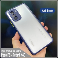 Ốp lưng Xiaomi Poco F3 - Redmi K40 trong viền màu che camera 4 Góc chống sốc