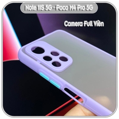 Ốp lưng cho Xiaomi Redmi Note 11S 5G - Poco M4 Pro 5G nhám viền màu che camera